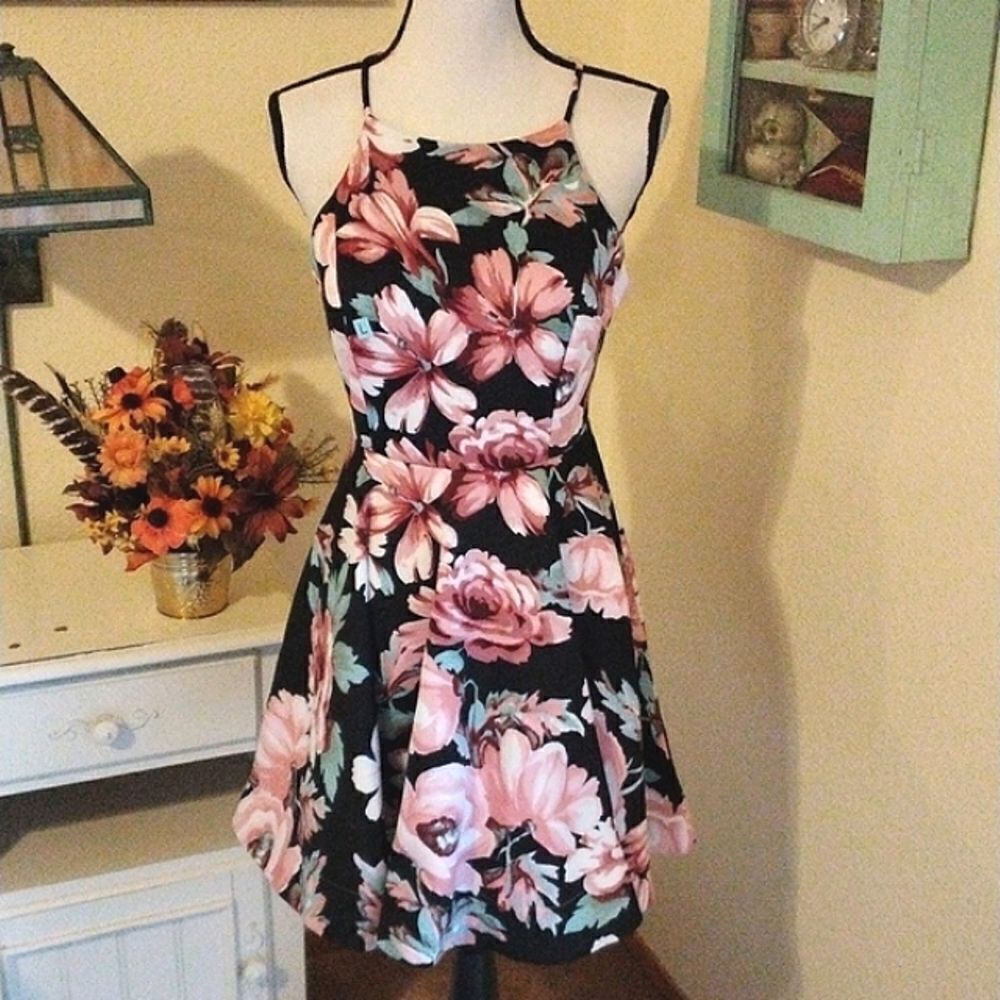 Papaya Ponte Floral Dress